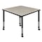 Regency Square Mobile Tables, 42 W, 42 L, 23-34 H, Wood, Metal, Maple TB4242PLAPCBK - alternate 1